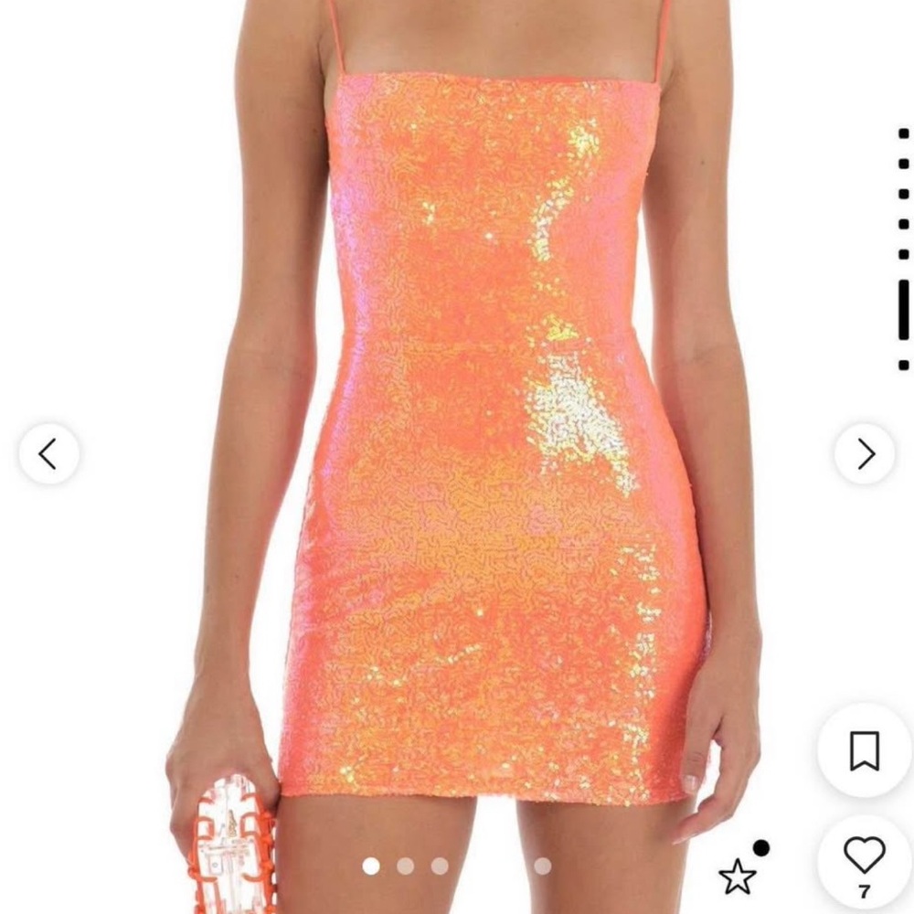 Lucy in the Sky Neon Sequin Mini Dress